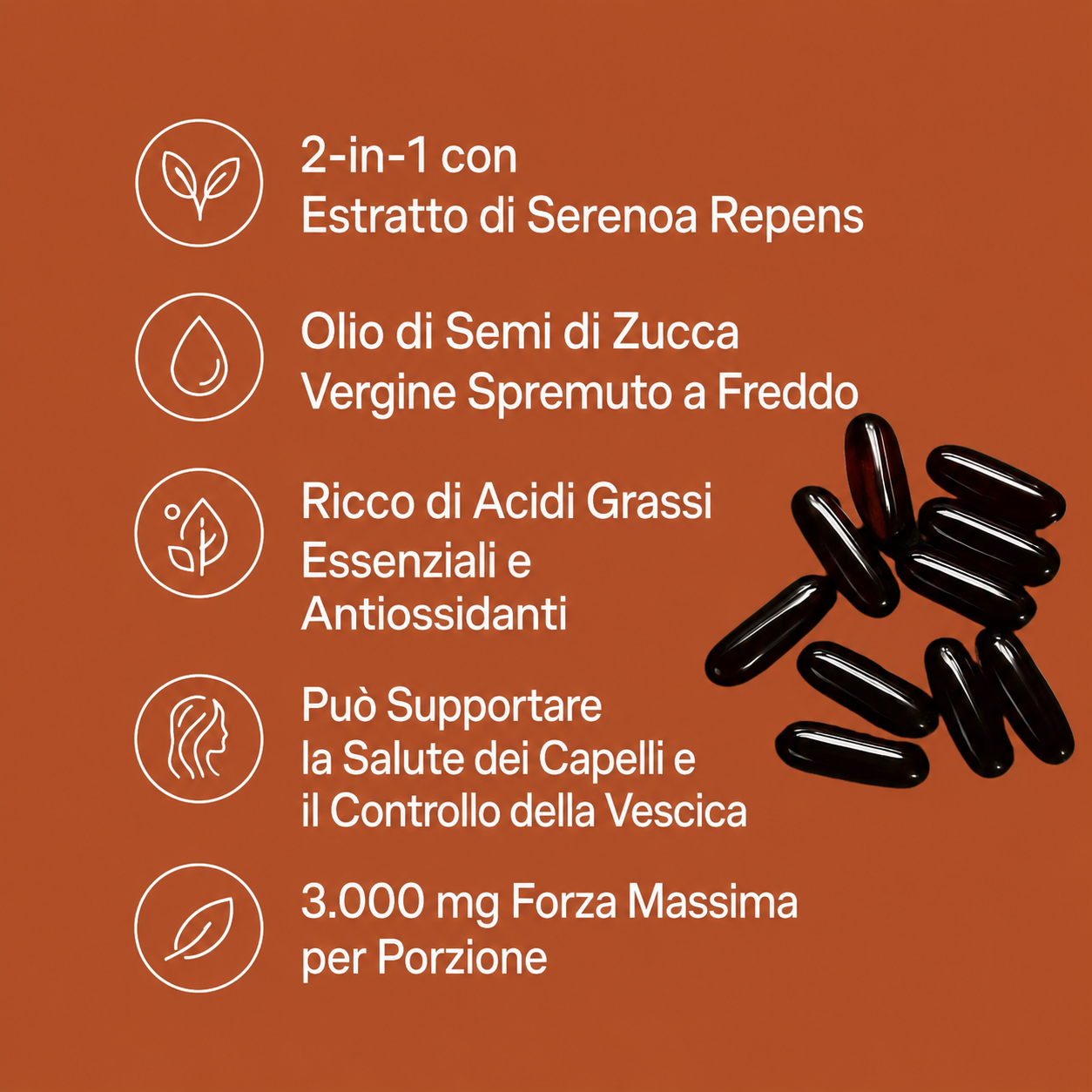 Capsule molli all’olio di semi di zucca – Rafforzano naturalmente la salute dei reni e il benessere della vescica dall’interno